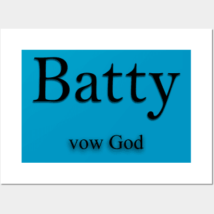 Batty Name meaning Posters and Art